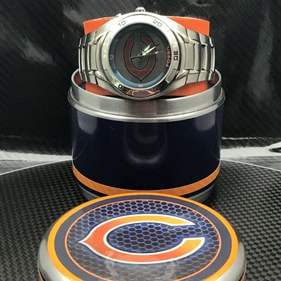 Chicago Bears NFL Stainless-Steel Kaleido Watch by Fossil NEW (RARE) - Picture 4 of 11